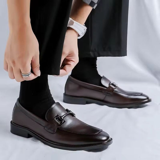 New Men High Quality Genuine Leather Designer Shoes Formal Oxfords Footwear Antiskid Driving Party Dating Business Work Loafers